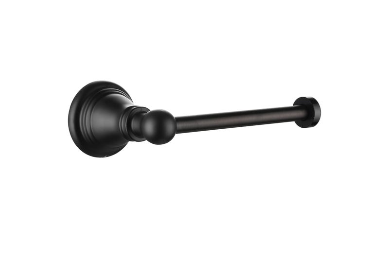 Derengge F-080-OB 4-Piece Bathroom Hardware Accessory Set with 18" Towel Bar -Towel Ring- Paper Holder-Robe Hook Matte Black - Image 4